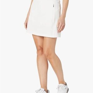 Calvin Klein White Skort with Zipper Pockets Detail